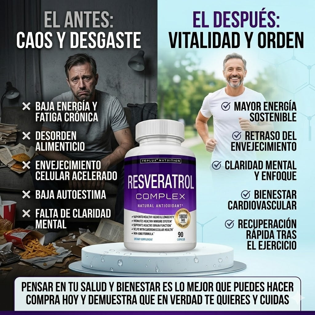 🔥 RESVERATROL COMPLEX TOPLUX (60 CÁPSULAS)