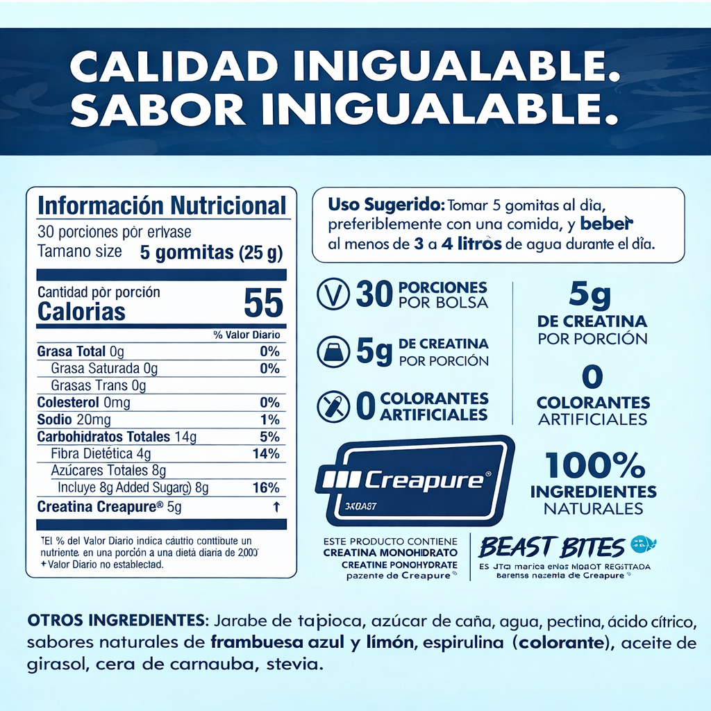 BEASTBITES™ Gomitas De Creatina – 💪Potencian tu Rendimiento💪