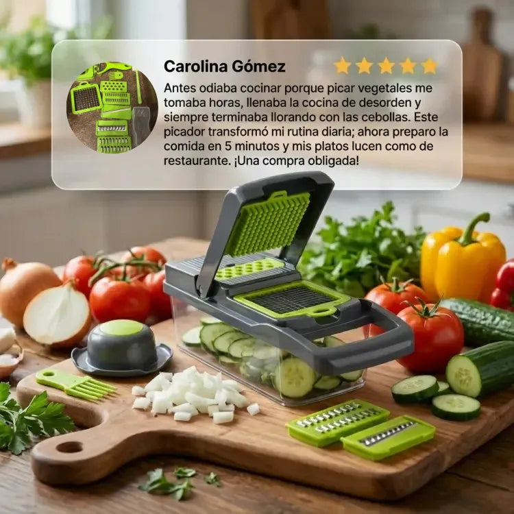 🥒🥕🥗PICADOR MULTIFUNCIONAL 14 EN 1🥒🥕🥗