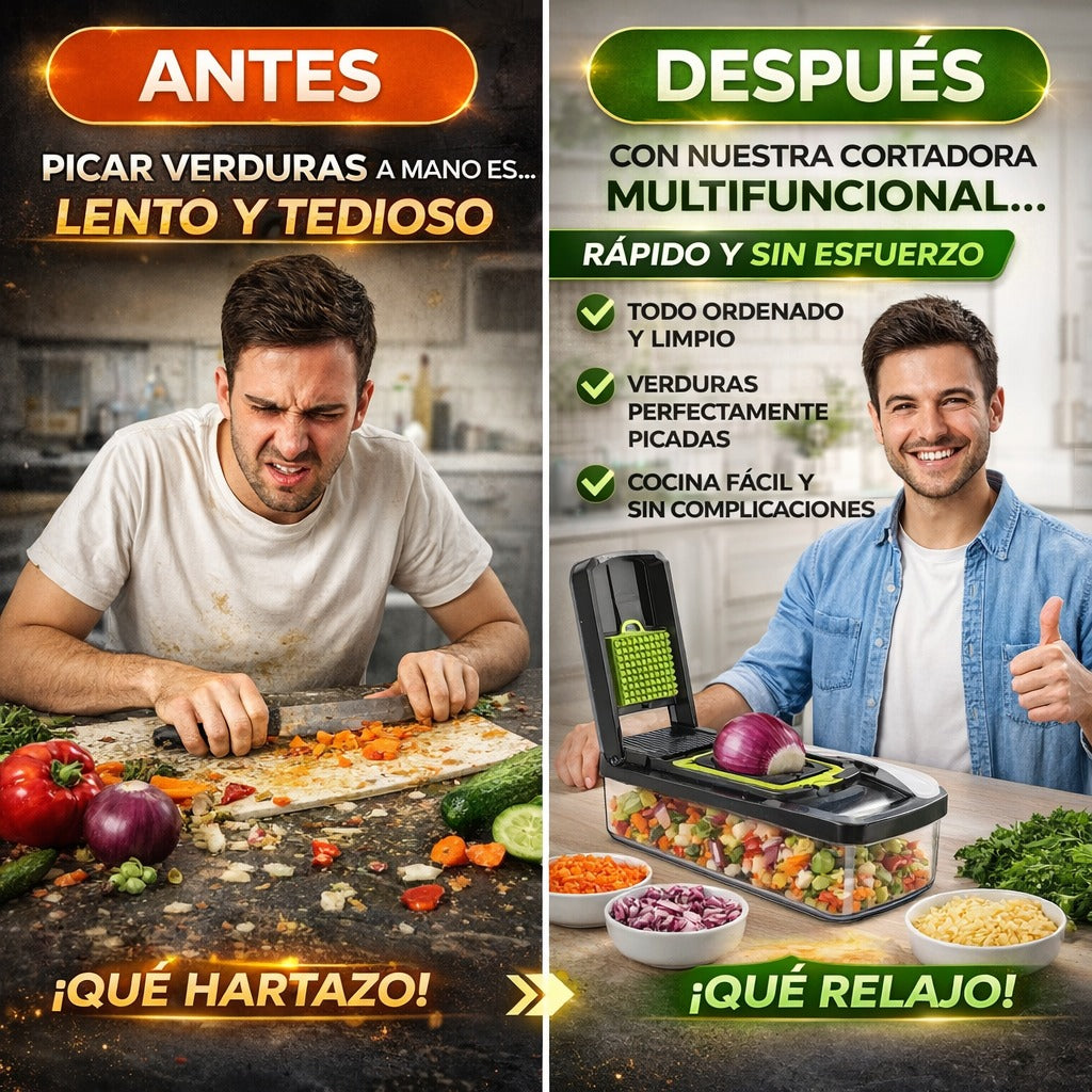 🥒🥕🥗PICADOR MULTIFUNCIONAL 14 EN 1🥒🥕🥗